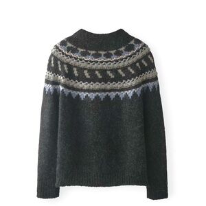 WRAP LONDON Fair Isle Sweater Alpaca and Merino Wool Blend